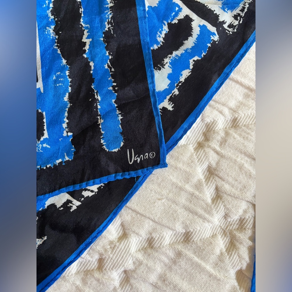 Vintage Vera Neumann 100% Silk Scarf: 1970s Geometric Pop Art